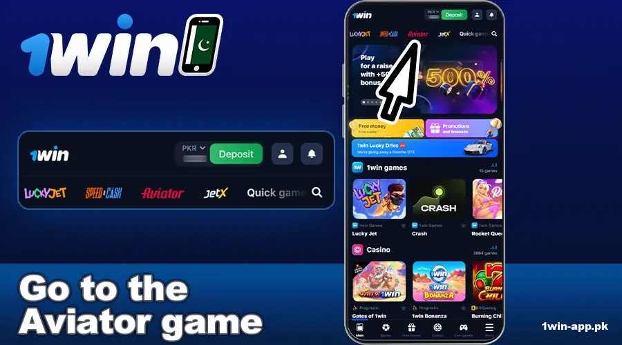 Open 1win App Aviator PK game