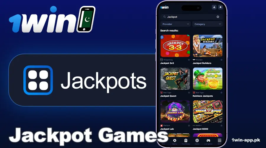 Play jackpots at 1win Pakistan app