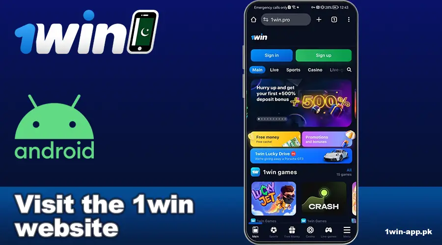 Visit 1win Pakistan website