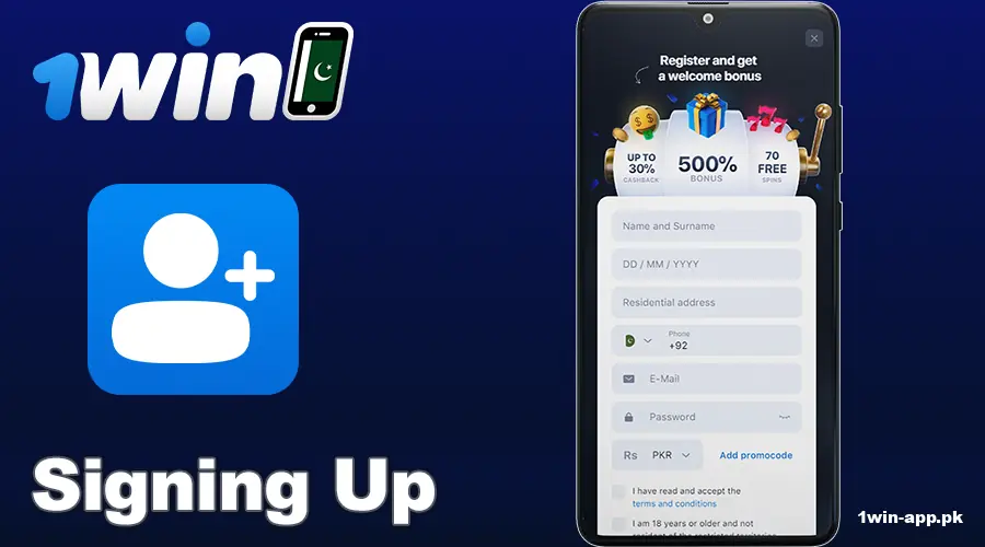 Create an account with 1win Pakistan