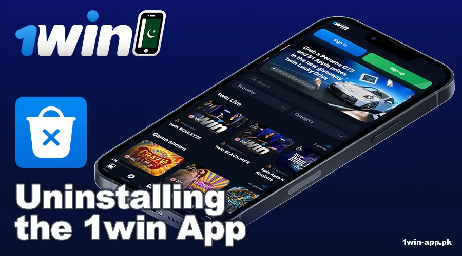How to uninstall 1win PK mobile app
