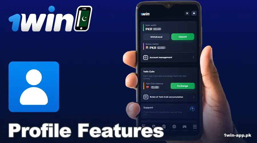 Personal Profile in 1win App PK